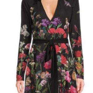Alice + Olivia Multicolor Floral Long Sleeve Dress